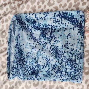 Blue Patterned Tube Top